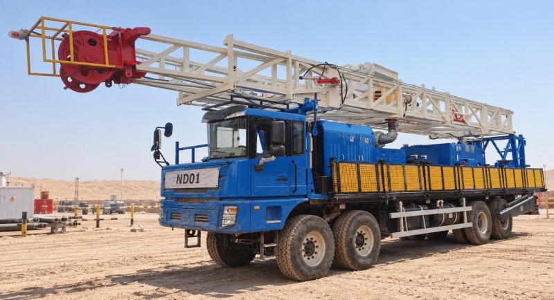 Nova Drill truck-mounted pulling unit ND-1 with telescopic mast